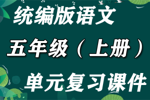 统编版语文 五年级（上册）1-8单元期末复习课件PPT