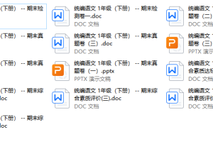 部（统）编版小学语文 一年级（下册）期末考试 -- 期末素养测评卷（多份）